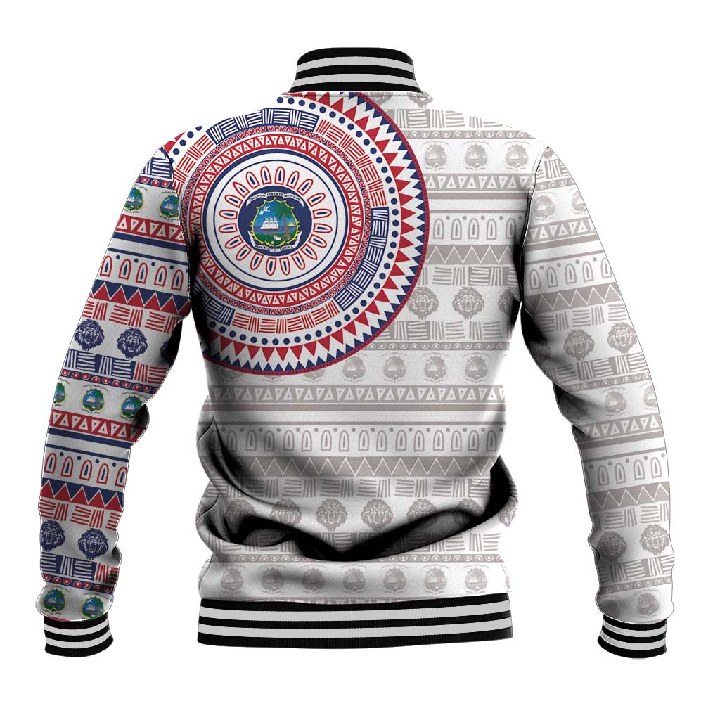 Liberia Baseball Jacket African Tribal Pattern