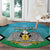 Personalised South Sudan Independence Day Round Carpet Coat Of Arms With Flag Map