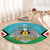 Personalised South Sudan Independence Day Round Carpet Coat Of Arms With Flag Map