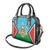 Personalised South Sudan Independence Day Shoulder Handbag Coat Of Arms With Flag Map