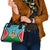 Personalised South Sudan Independence Day Shoulder Handbag Coat Of Arms With Flag Map