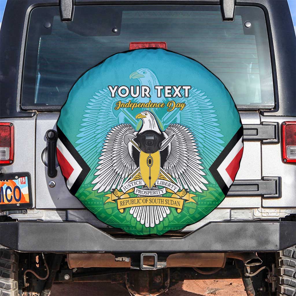 Personalised South Sudan Independence Day Spare Tire Cover Coat Of Arms With Flag Map - Wonder Print Shop