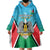 Personalised South Sudan Independence Day Wearable Blanket Hoodie Coat Of Arms With Flag Map