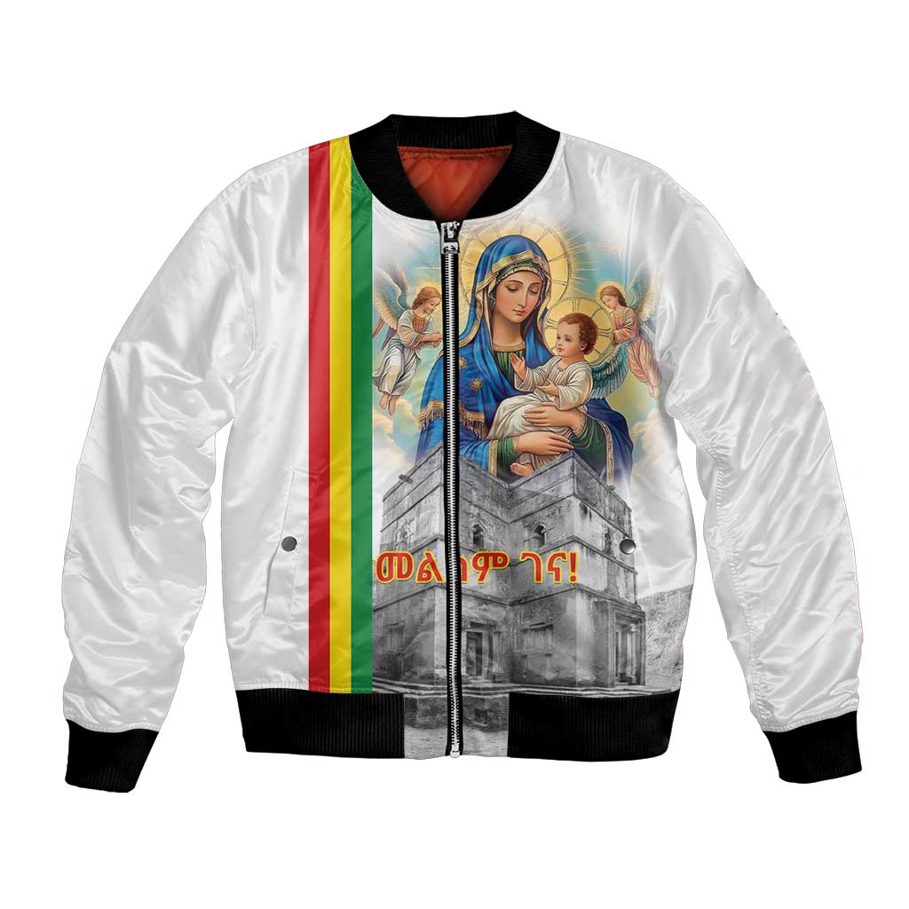 Ethiopian Christmas Bomber Jacket Saint Mary Lalibela Churches