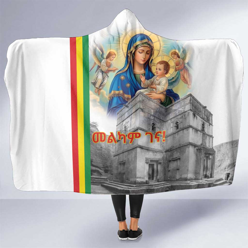 Ethiopian Christmas Hooded Blanket Saint Mary Lalibela Churches