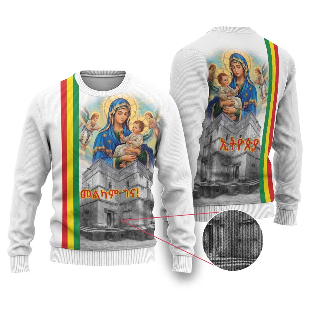 Ethiopia Christmas Ugly Christmas Sweater Saint Mary Lalibela Churches