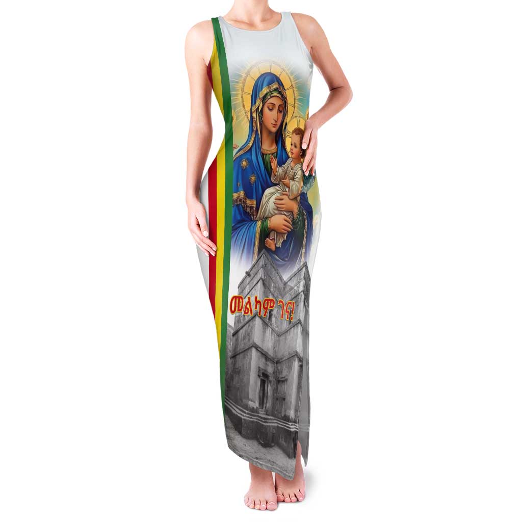 Ethiopian Christmas Tank Maxi Dress Saint Mary Lalibela Churches