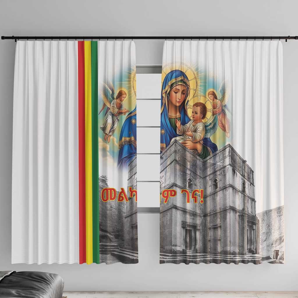 Ethiopian Christmas Window Curtain Saint Mary Lalibela Churches