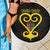 Personalised Happy Black Love Day Beach Blanket Sankofa Heart With Adinkra Pattern