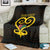 Personalised Happy Black Love Day Blanket Sankofa Heart With Adinkra Pattern