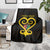 Personalised Happy Black Love Day Blanket Sankofa Heart With Adinkra Pattern