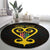 Personalised Happy Black Love Day Round Carpet Sankofa Heart With Adinkra Pattern - Wonder Print Shop