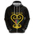 Personalised Happy Black Love Day Zip Hoodie Sankofa Heart With Adinkra Pattern - Wonder Print Shop