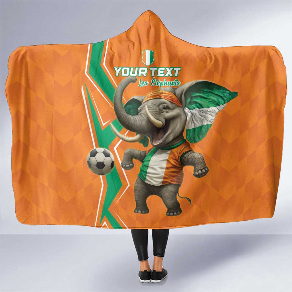 Custom Ivory Coast Football Hooded Blanket Go Les Elephants