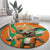 Custom Ivory Coast Football Round Carpet Go Les Elephants - Wonder Print Shop