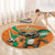 Custom Ivory Coast Football Round Carpet Go Les Elephants - Wonder Print Shop