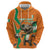 Custom Ivory Coast Football Zip Hoodie Go Les Elephants - Wonder Print Shop