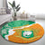 Personalised Ivory Coast Round Carpet Elephant With Coat Of Arms - Wonder Print Shop