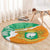 Personalised Ivory Coast Round Carpet Elephant With Coat Of Arms - Wonder Print Shop