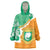 Personalised Ivory Coast Wearable Blanket Hoodie Elephant With Coat Of Arms