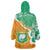 Personalised Ivory Coast Wearable Blanket Hoodie Elephant With Coat Of Arms