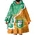 Personalised Ivory Coast Wearable Blanket Hoodie Elephant With Coat Of Arms