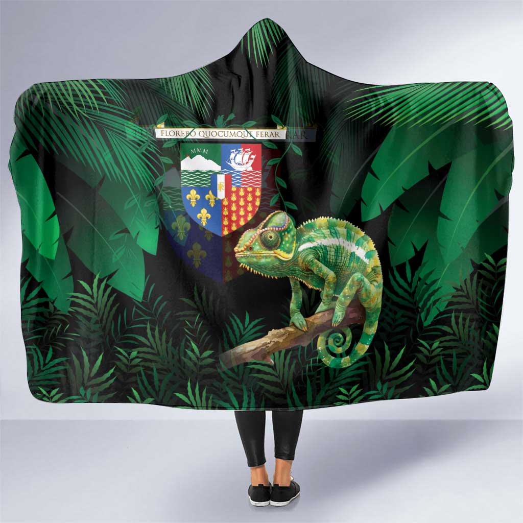 Reunion Island Hooded Blanket Furcifer Pardalis With Coat Of Arms