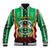 Personalised Burkina Faso Baseball Jacket Coat Of Arms Bogolan Pattern