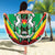 Personalised Burkina Faso Beach Blanket Coat Of Arms Bogolan Pattern