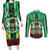 Personalised Burkina Faso Couples Matching Long Sleeve Bodycon Dress and Long Sleeve Button Shirt Coat Of Arms Bogolan Pattern