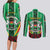 Personalised Burkina Faso Couples Matching Long Sleeve Bodycon Dress and Long Sleeve Button Shirt Coat Of Arms Bogolan Pattern