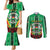 Personalised Burkina Faso Couples Matching Mermaid Dress and Long Sleeve Button Shirt Coat Of Arms Bogolan Pattern