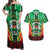 Personalised Burkina Faso Couples Matching Off Shoulder Maxi Dress and Hawaiian Shirt Coat Of Arms Bogolan Pattern