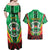 Personalised Burkina Faso Couples Matching Off Shoulder Maxi Dress and Hawaiian Shirt Coat Of Arms Bogolan Pattern