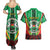 Personalised Burkina Faso Couples Matching Summer Maxi Dress and Hawaiian Shirt Coat Of Arms Bogolan Pattern