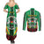 Personalised Burkina Faso Couples Matching Summer Maxi Dress and Long Sleeve Button Shirt Coat Of Arms Bogolan Pattern