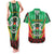 Personalised Burkina Faso Couples Matching Tank Maxi Dress and Hawaiian Shirt Coat Of Arms Bogolan Pattern