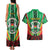 Personalised Burkina Faso Couples Matching Tank Maxi Dress and Hawaiian Shirt Coat Of Arms Bogolan Pattern