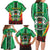 Personalised Burkina Faso Family Matching Long Sleeve Bodycon Dress and Hawaiian Shirt Coat Of Arms Bogolan Pattern