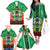 Personalised Burkina Faso Family Matching Off The Shoulder Long Sleeve Dress and Hawaiian Shirt Coat Of Arms Bogolan Pattern