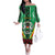 Personalised Burkina Faso Family Matching Off The Shoulder Long Sleeve Dress and Hawaiian Shirt Coat Of Arms Bogolan Pattern