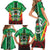 Personalised Burkina Faso Family Matching Short Sleeve Bodycon Dress and Hawaiian Shirt Coat Of Arms Bogolan Pattern