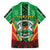 Personalised Burkina Faso Family Matching Short Sleeve Bodycon Dress and Hawaiian Shirt Coat Of Arms Bogolan Pattern