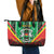 Personalised Burkina Faso Leather Tote Bag Coat Of Arms Bogolan Pattern