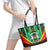 Personalised Burkina Faso Leather Tote Bag Coat Of Arms Bogolan Pattern