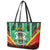 Personalised Burkina Faso Leather Tote Bag Coat Of Arms Bogolan Pattern