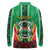 Personalised Burkina Faso Long Sleeve Polo Shirt Coat Of Arms Bogolan Pattern