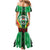 Personalised Burkina Faso Mermaid Dress Coat Of Arms Bogolan Pattern