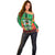 Personalised Burkina Faso Off Shoulder Sweater Coat Of Arms Bogolan Pattern