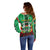 Personalised Burkina Faso Off Shoulder Sweater Coat Of Arms Bogolan Pattern